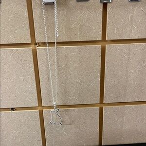 Silver Cat Pendant Necklace